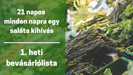21 napos minden napra egy saláta kihívás – 1. heti bevásárlólista