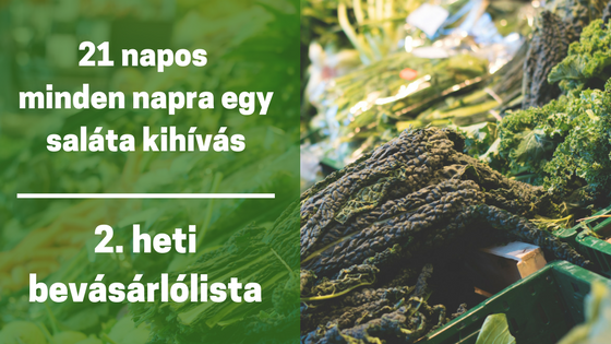 21 napos minden napra egy saláta kihívás – 2. heti bevásárlólista